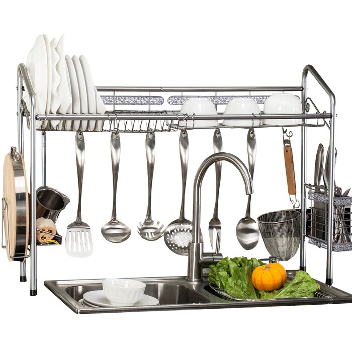 Premium Racks Professional Over The Sink Stainless Steel Dish Rack